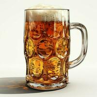 A glass of cold fresh beer with cap of foam. Splash of foam with tasty american beer. Beer day concept by AI Generated photo