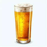 A glass of cold fresh beer with cap of foam. Splash of foam with tasty american beer. Beer day concept by AI Generated photo