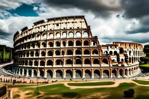 el coliseo en Roma, Italia. generado por ai foto