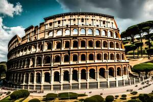 the colosseum in rome, italy. AI-Generated photo