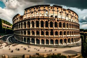 el coliseo en Roma, Italia. generado por ai foto