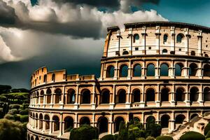 the colosseum in rome, italy. AI-Generated photo