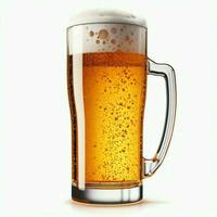 A glass of cold fresh beer with cap of foam. Splash of foam with tasty american beer. Beer day concept by AI Generated photo