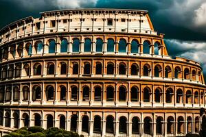 el coliseo en Roma, Italia. generado por ai foto