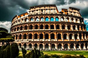 the colosseum in rome, italy. AI-Generated photo