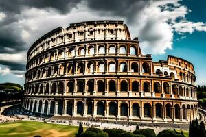 el coliseo en Roma, Italia. generado por ai foto