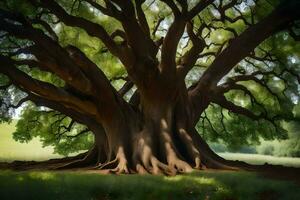 the giant oak tree by james wyatt. AI-Generated photo