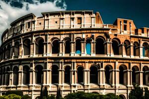 el coliseo en Roma, Italia. generado por ai foto