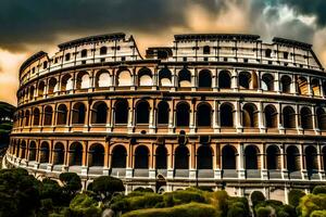 the colosseum in rome, italy. AI-Generated photo