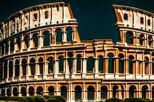 el coliseo en Roma, Italia. generado por ai foto