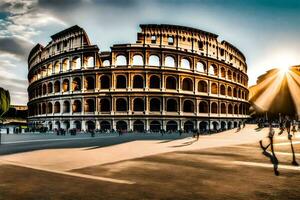 el coliseo en Roma, Italia. generado por ai foto