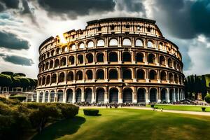 the colosseum in rome, italy. AI-Generated photo