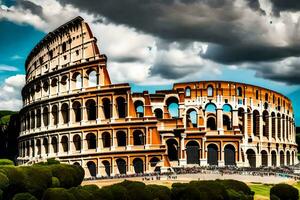 el coliseo en Roma, Italia. generado por ai foto