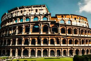 el coliseo en Roma, Italia. generado por ai foto