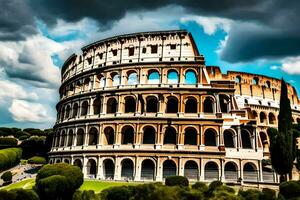 the colosseum in rome, italy. AI-Generated photo