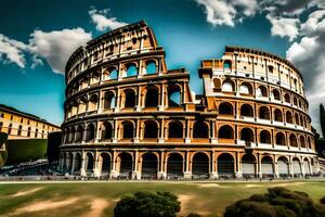 the colosseum in rome, italy. AI-Generated photo