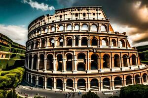 the colosseum in rome, italy. AI-Generated photo