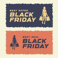 Black friday label pastel colors vector