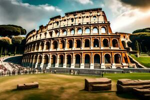 the colosseum in rome, italy. AI-Generated photo