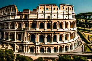 el coliseo en Roma, Italia. generado por ai foto