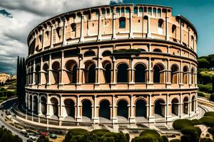 el coliseo en Roma, Italia. generado por ai foto