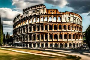 el coliseo en Roma, Italia. generado por ai foto