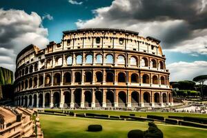 el coliseo en Roma, Italia. generado por ai foto