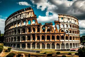 el coliseo en Roma, Italia. generado por ai foto