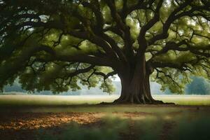 the oak tree is the largest tree in the world. AI-Generated photo