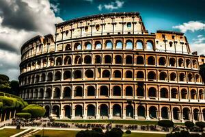 el coliseo en Roma, Italia. generado por ai foto