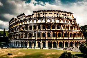 the colosseum in rome, italy. AI-Generated photo