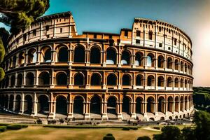 the colosseum in rome, italy. AI-Generated photo