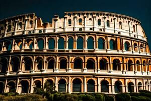 el coliseo en Roma, Italia. generado por ai foto