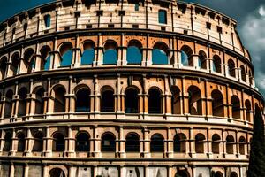 el coliseo en Roma, Italia. generado por ai foto