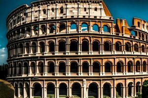 el coliseo en Roma, Italia. generado por ai foto