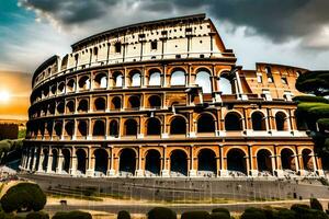 the colosseum in rome, italy. AI-Generated photo