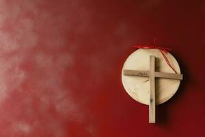 Happy good friday celebration concept with crown of thorns, bible, christian cross and copy space concept by AI Generated photo
