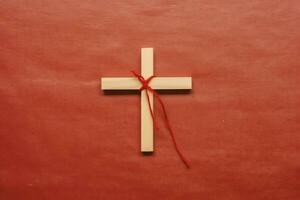 Happy good friday celebration concept with crown of thorns, bible, christian cross and copy space concept by AI Generated photo