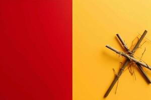 Happy good friday celebration concept with crown of thorns, bible, christian cross and copy space concept by AI Generated photo