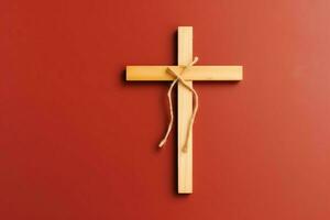 Happy good friday celebration concept with crown of thorns, bible, christian cross and copy space concept by AI Generated photo