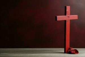 Happy good friday celebration concept with crown of thorns, bible, christian cross and copy space concept by AI Generated photo