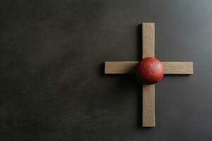 Happy good friday celebration concept with crown of thorns, bible, christian cross and copy space concept by AI Generated photo