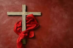 Happy good friday celebration concept with crown of thorns, bible, christian cross and copy space concept by AI Generated photo