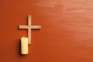 Happy good friday celebration concept with crown of thorns, bible, christian cross and copy space concept by AI Generated photo