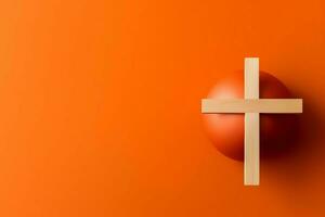 Happy good friday celebration concept with crown of thorns, bible, christian cross and copy space concept by AI Generated photo