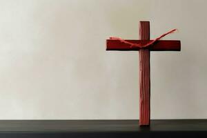 Happy good friday celebration concept with crown of thorns, bible, christian cross and copy space concept by AI Generated photo