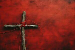 Happy good friday celebration concept with crown of thorns, bible, christian cross and copy space concept by AI Generated photo