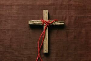 Happy good friday celebration concept with crown of thorns, bible, christian cross and copy space concept by AI Generated photo