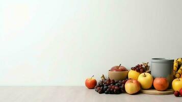 acción de gracias día o otoño composición con calabaza, naranjas, hojas o pollo. acción de gracias comida concepto por ai generado foto