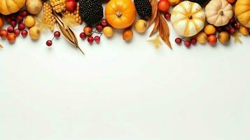 Thanksgiving day or autumn composition with pumpkin, oranges, leaves or chicken. Thanksgiving food concept by AI Generated photo